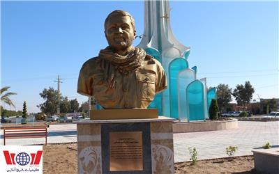 از تندیس سردار شهید حاج قاسم سلیمانی رو نمایی شد + گزارش تصویری