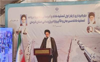 طرح آبرسانی به بم و بروات از سد نسا افتتاح شد/ اتمام پروژه های نیمه تمام در دستور کار دولت است