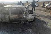 تکرار تصادف منجر به آتش در شرق کرمان طی یک روز؛ این‌بار مادر و فرزند جان باختند
