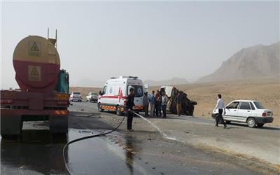 6 کشته و زخمی در برخورد سه تریلر در محور ریگان - ایرانشهر